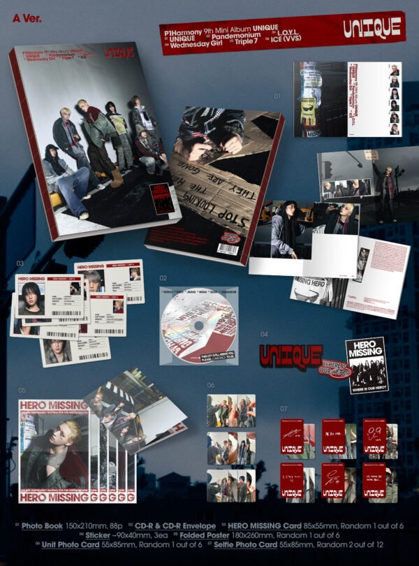 P1Harmony - 9th Mini Album [UNIQUE] (Photobook Ver.) (Random Ver.)
