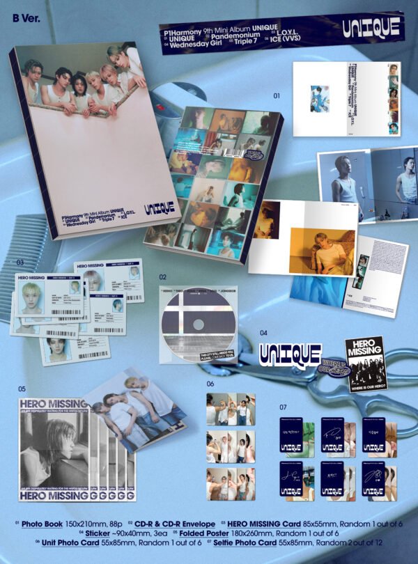 P1Harmony - 9th Mini Album [UNIQUE] (Photobook Ver.) (Random Ver.)